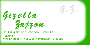 gizella zajzon business card